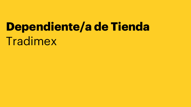 Dependiente/a de Tienda