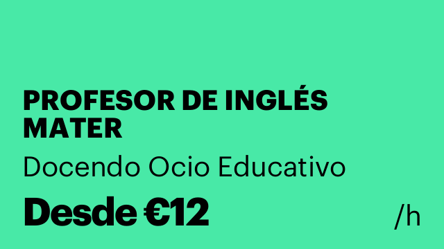 PROFESOR DE INGLÉS MATER