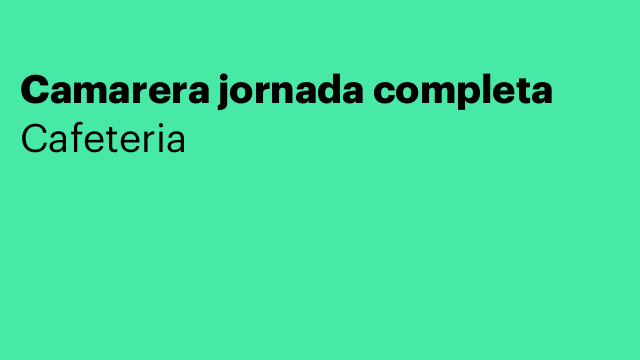 Camarera jornada completa