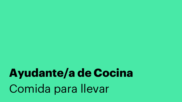 Ayudante/a de Cocina