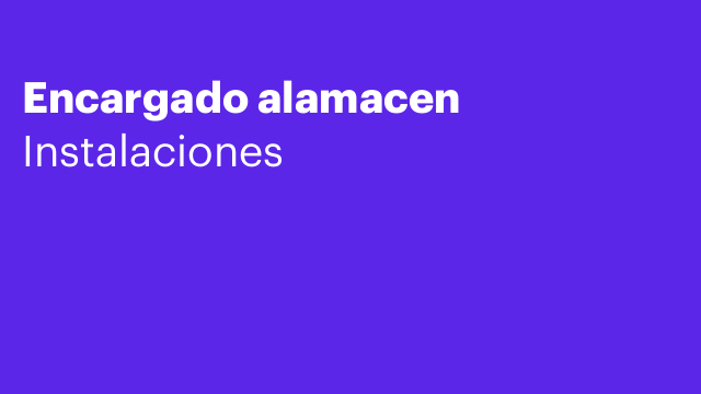 Encargado alamacen