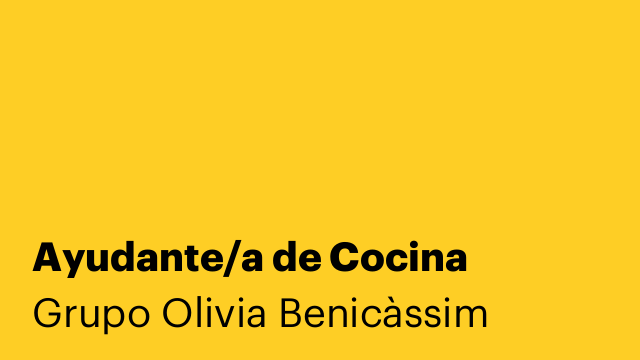 Ayudante/a de Cocina