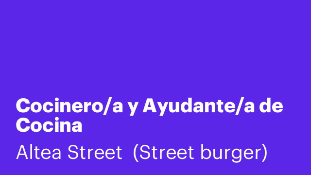 Cocinero/a y Ayudante/a de Cocina