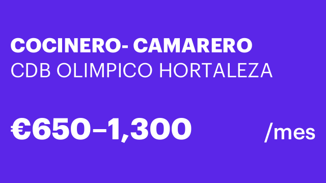 COCINERO- CAMARERO