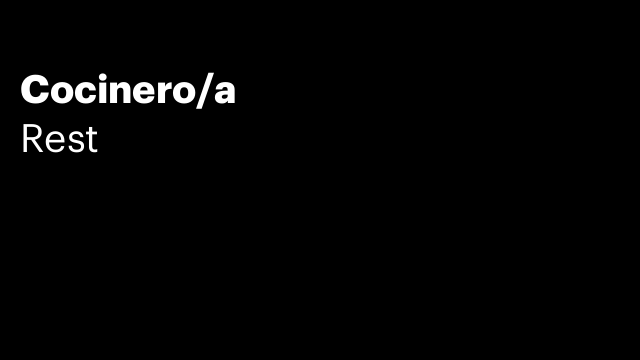 Cocinero/a