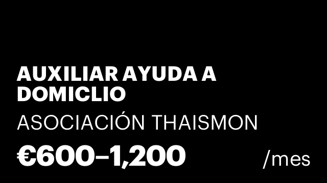 AUXILIAR AYUDA A DOMICLIO
