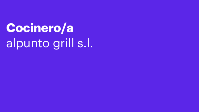 Cocinero/a