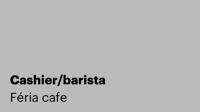 Cashier/barista