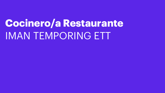 Cocinero/a Restaurante