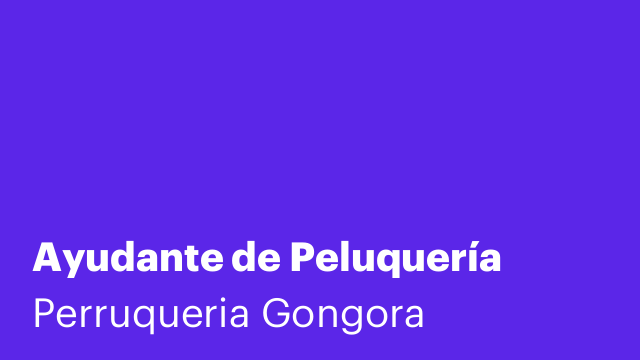 Ayudante de Peluquería
