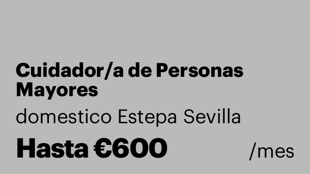 Cuidador/a de Personas Mayores