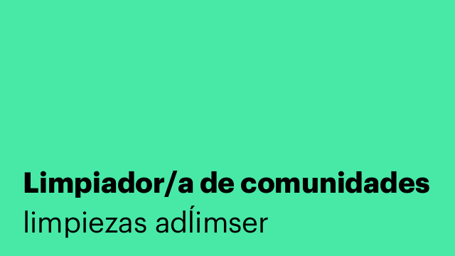 Limpiador/a de comunidades