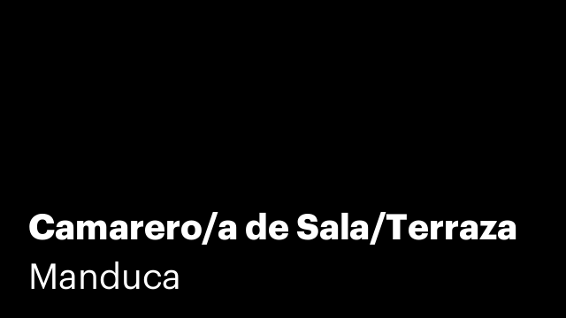 Camarero/a de Sala/Terraza