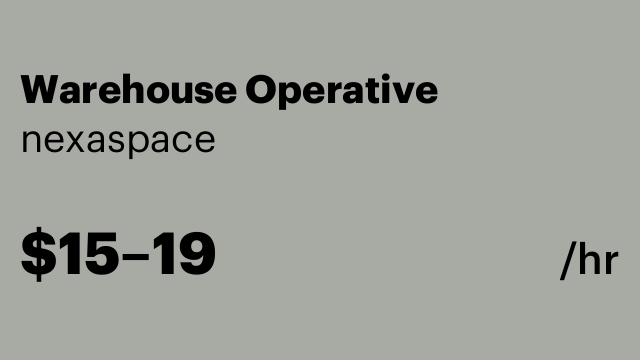 Warehouse Operative
