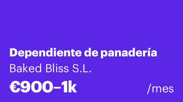 Dependiente de panadería