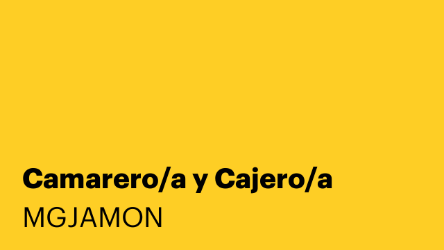 Camarero/a y Cajero/a