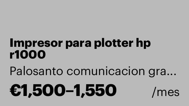 Impresor para plotter hp r1000