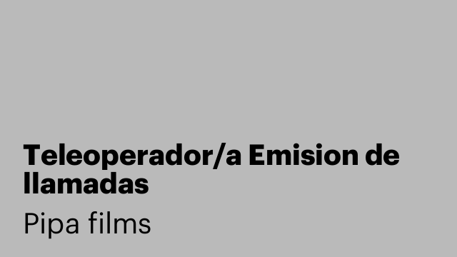 Teleoperador/a Emision de llamadas