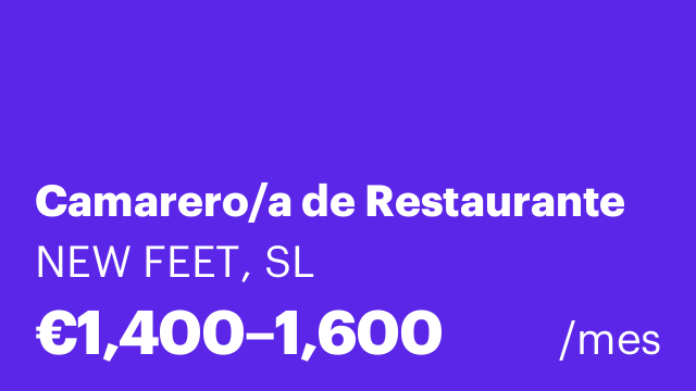 Camarero/a de Restaurante