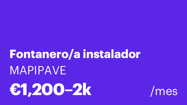 Fontanero/a instalador