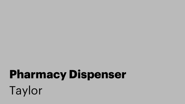 Pharmacy Dispenser