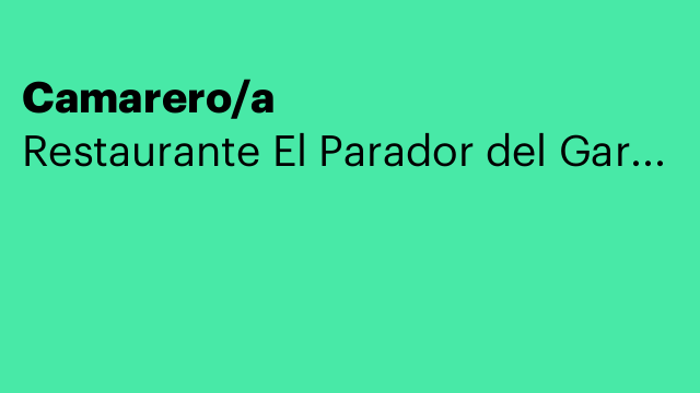 Camarero/a