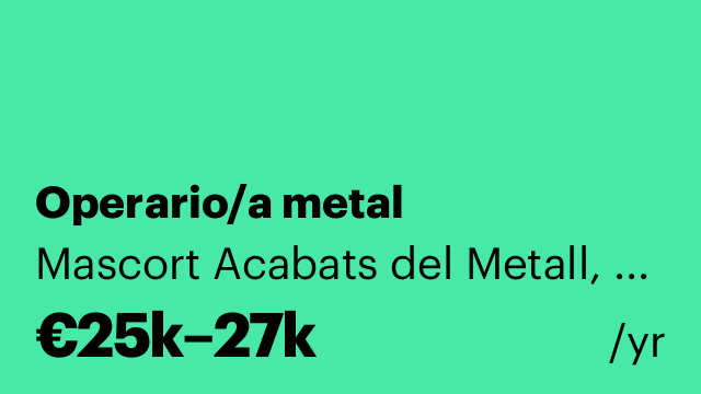 Operario/a metal
