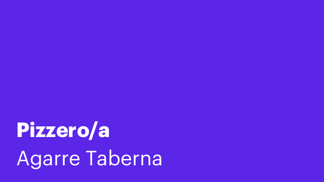 Pizzero/a
