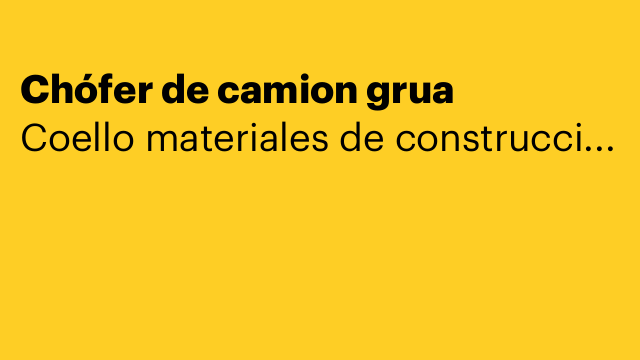 Chófer de camion grua