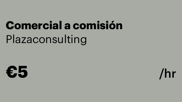 Comercial a comisión