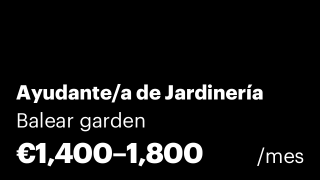 Ayudante/a de Jardinería