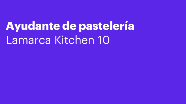 Ayudante de pastelería