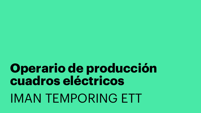 Operario de producción cuadros eléctricos