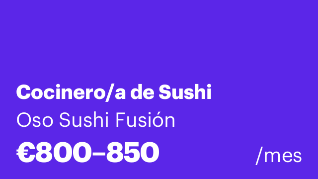 Cocinero/a de Sushi