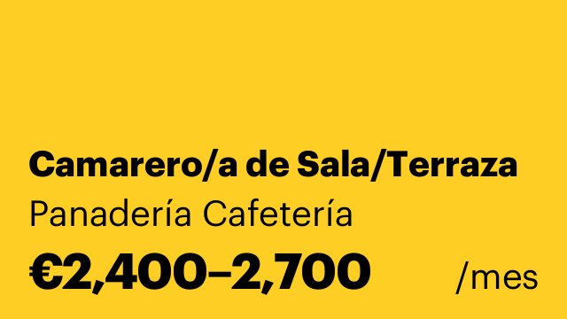 Camarero/a de Sala/Terraza