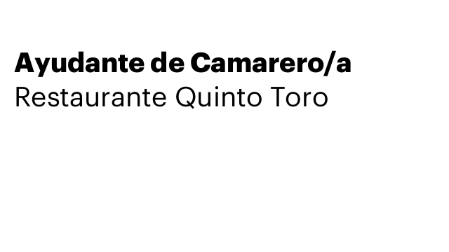 Ayudante de Camarero/a
