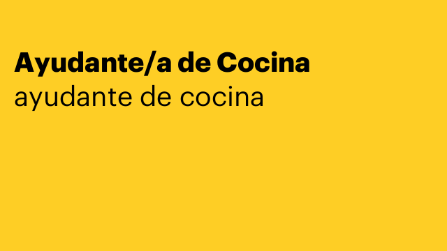 Ayudante/a de Cocina