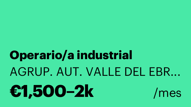 Operario/a industrial