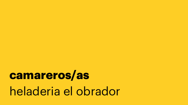 camareros/as