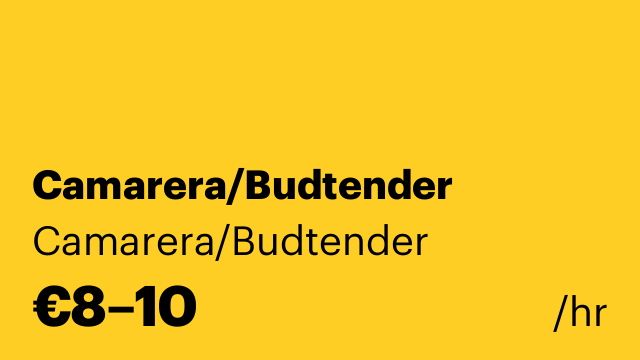 Camarera/Budtender