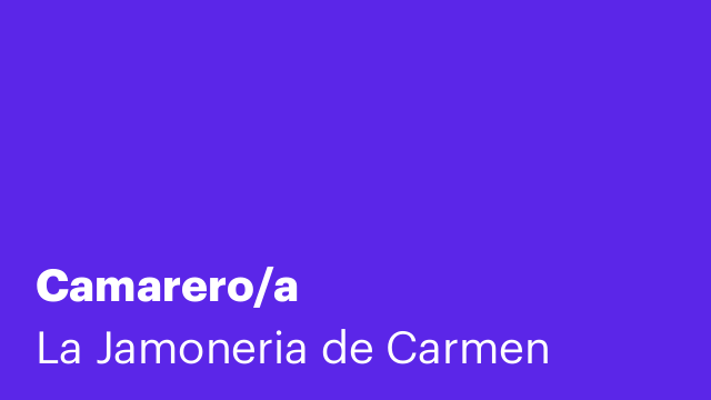 Camarero/a
