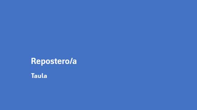 Repostero/a (H/M)