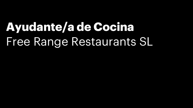Ayudante/a de Cocina