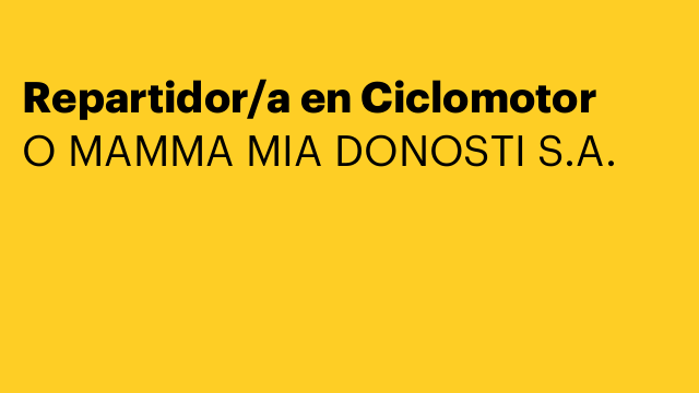 Repartidor/a en Ciclomotor