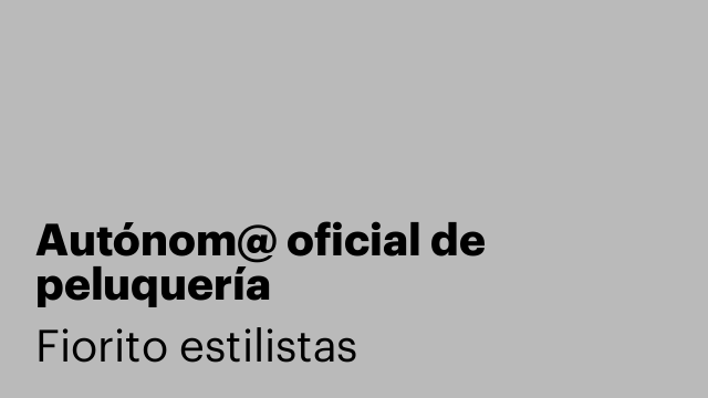 Autónom@ oficial de peluquería
