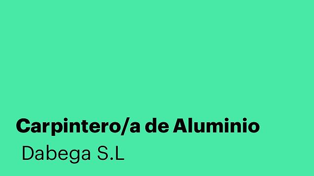 Carpintero/a de Aluminio