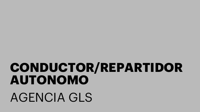 CONDUCTOR/REPARTIDOR AUTONOMO