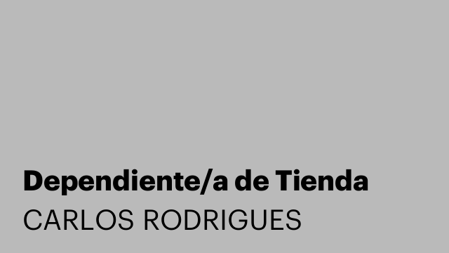 Dependiente/a de Tienda