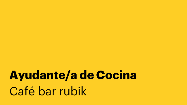 Ayudante/a de Cocina