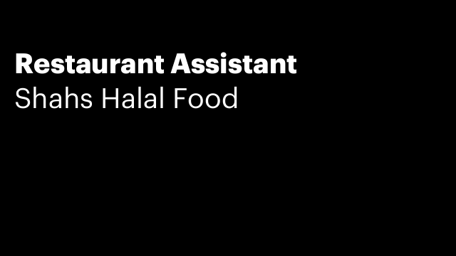 Restaurant Assistant